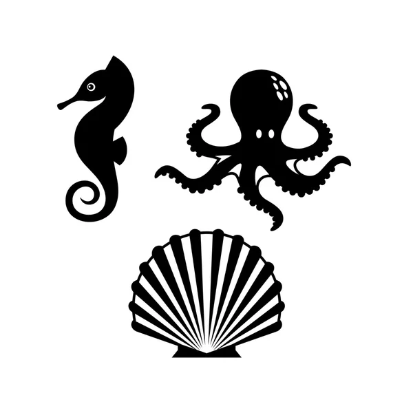 Sea Life Logo Vorlage — Stockvektor