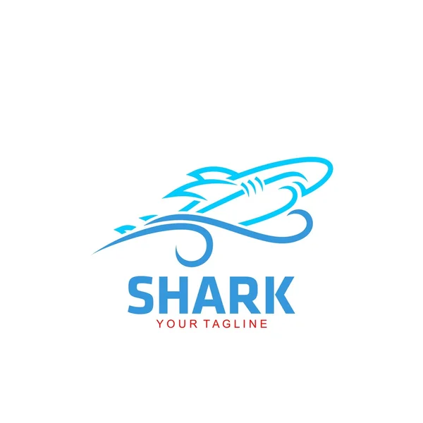 Modello logo squalo — Vettoriale Stock