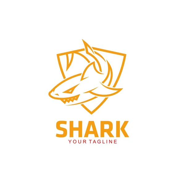 Žralok logo šablona — Stockový vektor