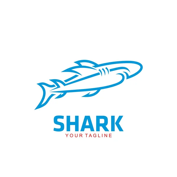 Modello logo squalo — Vettoriale Stock