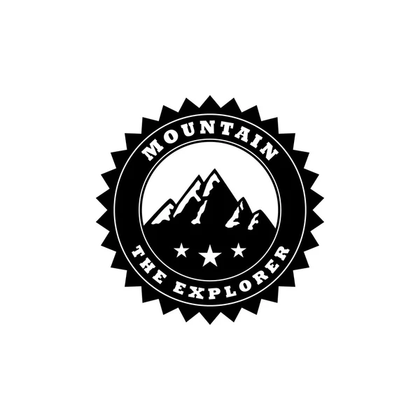 Шаблон горного логотипа — стоковый вектор