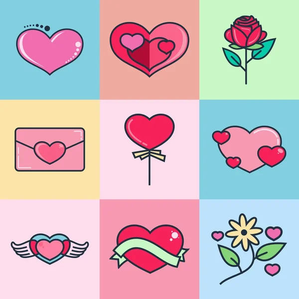 Modèle de logo d'objet d'amour — Image vectorielle