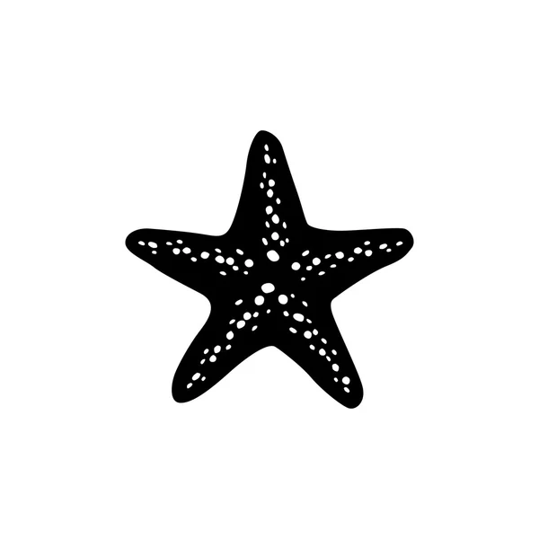 Plantilla de logotipo de coral y estrella de mar — Vector de stock