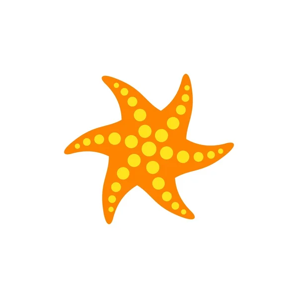 Plantilla de logotipo de coral y estrella de mar — Archivo Imágenes Vectoriales