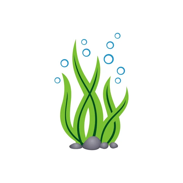 Plantilla de logotipo de algas marinas — Archivo Imágenes Vectoriales
