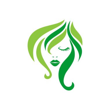 Güzellik yüz vektör şablonu