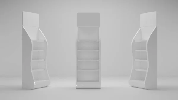 Product Display Shelf Gondola Isolated — ストック写真