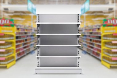 Süpermarket gondolu rafı izole edildi