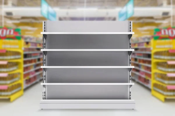 Ende Der Regale Supermärkten — Stockfoto