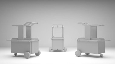 Süpermarket arabası rafı izole edildi