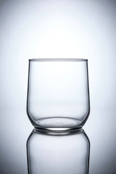 Empty Whiskey Glass White Background Reflection — Stock Photo, Image