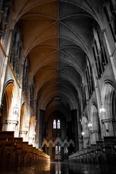 Christus Kerk Dublin Interieur Van Eerste Kathedraal Van Ierland — Stockfoto