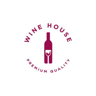 Şarap Çubuğu Logo Tasarım Vektörü