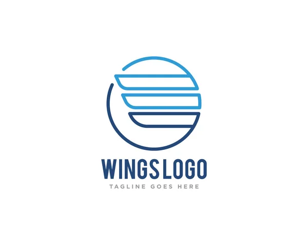 Wings Logo Ikona Design Wektor — Wektor stockowy