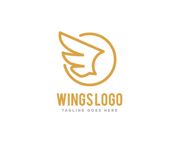 Wings Logo Ikona Design Wektor — Wektor stockowy