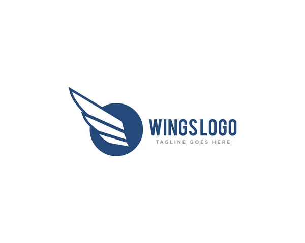 Wings Logo Ikona Design Wektor — Wektor stockowy