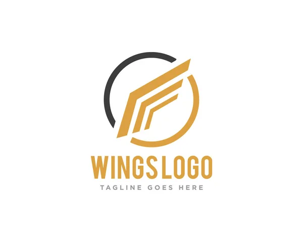 Wings Logo Ikona Design Wektor — Wektor stockowy