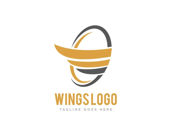 Wings Logo Ikona Design Wektor — Wektor stockowy