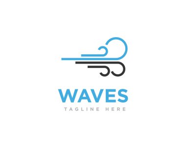 Soyut Dalga Logosu Tasarım Vektörü