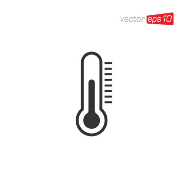 Termometre Simgesi Tasarım Vektörü İllüstrasyonu