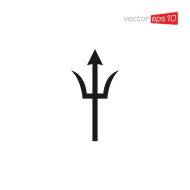 Trident Simgesi Logo Tasarım Vektörü
