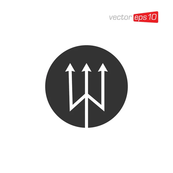Trident Icon Logo Design Vector — 图库矢量图片
