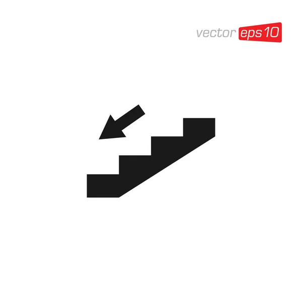 Treppe Oder Leiter Icon Design Vector — Stockvektor