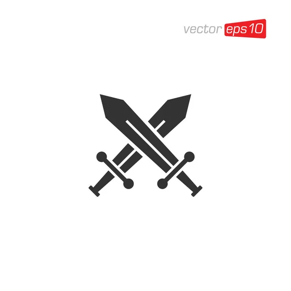 Espada Icono Diseño Vector Ilustración — Archivo Imágenes Vectoriales