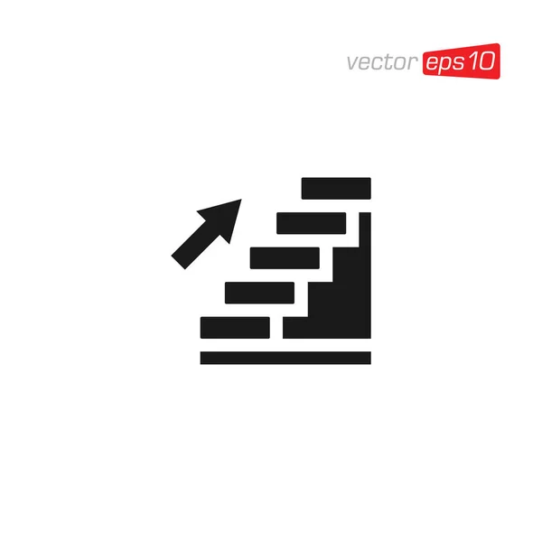 Treppe Oder Leiter Icon Design Vector — Stockvektor