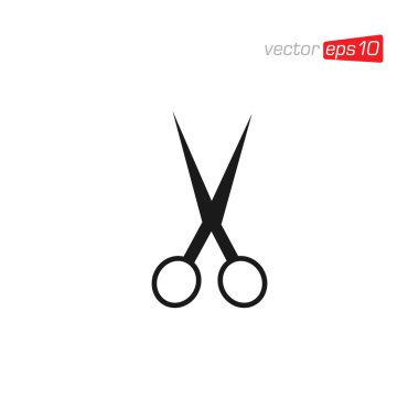 Makas Kesme Simgesi Tasarım Vektörü