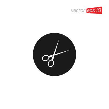 Makas Kesme Simgesi Tasarım Vektörü