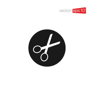 Makas Kesme Simgesi Tasarım Vektörü