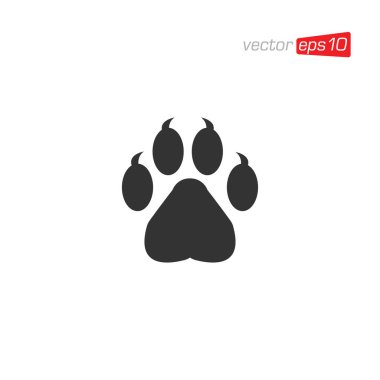 Pençe Hayvan Simgesi Tasarım Vektörü