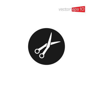 Makas Kesme Simgesi Tasarım Vektörü