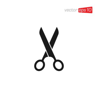 Makas Kesme Simgesi Tasarım Vektörü