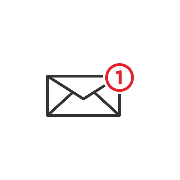 Message Notification Email Icône Logo Design — Image vectorielle