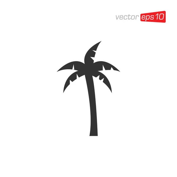 Palm Tree Icon Diseño Logo Vector — Vector de stock