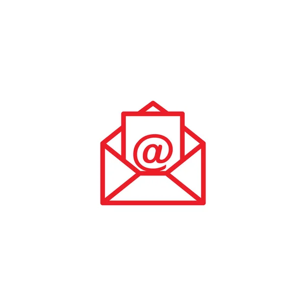 Messaggio Notifica Email Icona Logo Design — Vettoriale Stock