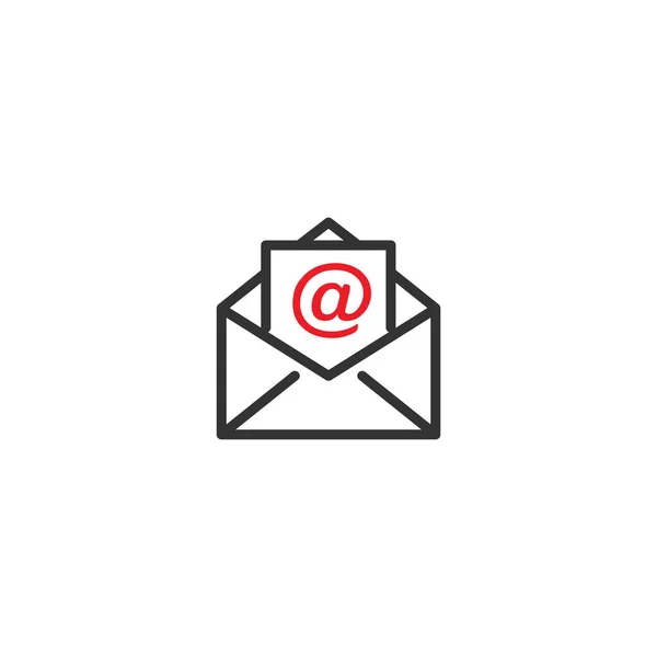 Bildirim Letisi Veya Posta Simgesi Logo Tasarımı — Stok Vektör
