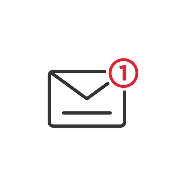 Bildirim Letisi Veya Posta Simgesi Logo Tasarımı — Stok Vektör