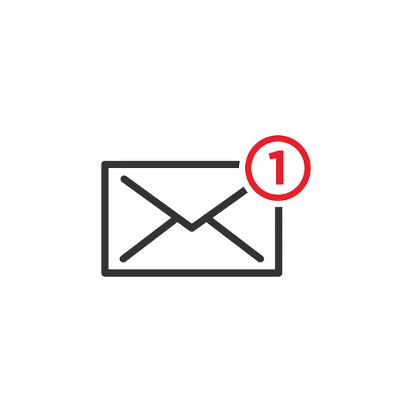 Messaggio Notifica Email Icona Logo Design — Vettoriale Stock