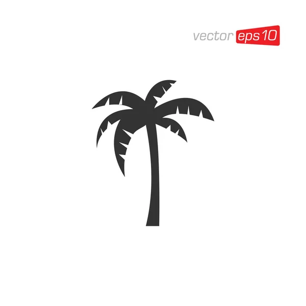 Palm Tree Icon Diseño Logo Vector — Archivo Imágenes Vectoriales