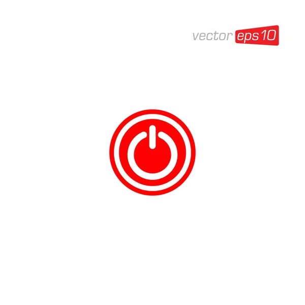 Power Button Jel Tervezési Vektor — Stock Vector