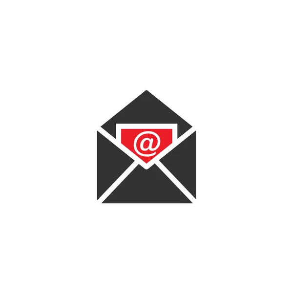 Mensaje Notificación Email Icon Logo Design — Vector de stock