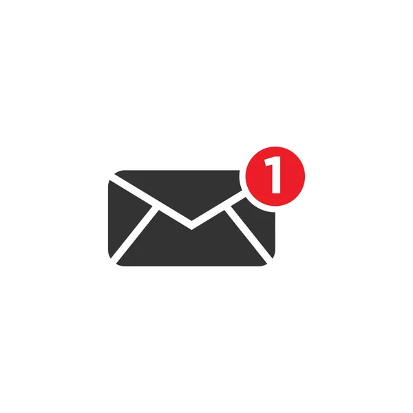 Message Notification Email Icône Logo Design — Image vectorielle