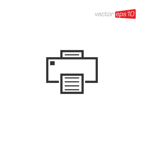 Plantilla Vectores Diseño Iconos Impresora — Vector de stock