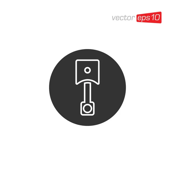 Kolben Icon Logo Design Vector — Stockvektor