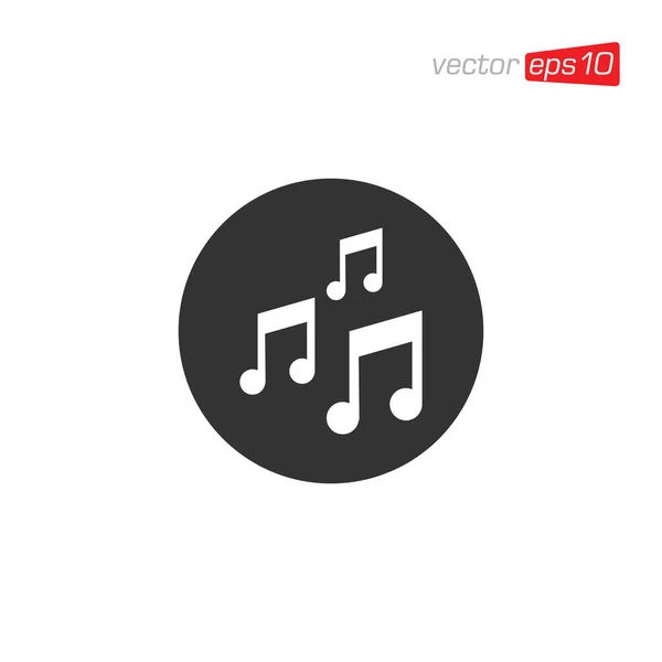 Notas Musicales Melodía Vector Diseño Iconos — Vector de stock