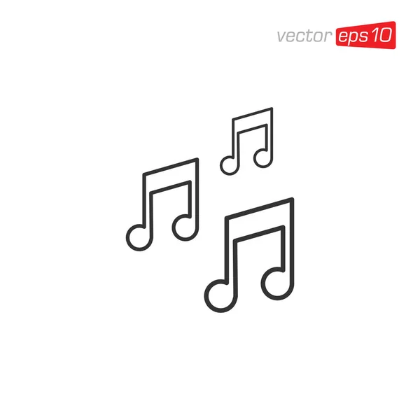 Notas Musicales Melodía Vector Diseño Iconos — Vector de stock