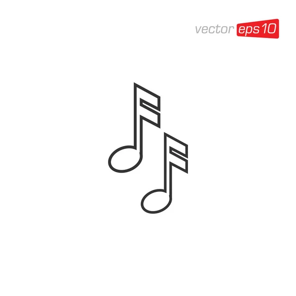 Notas Musicales Melodía Vector Diseño Iconos — Vector de stock